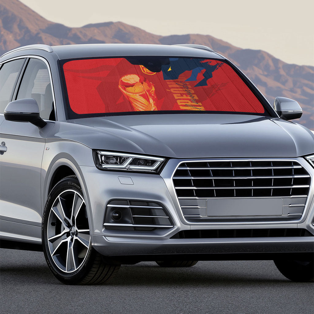 La Furia Roja Espana Auto Sun Shade Campeones del Mundo 2026