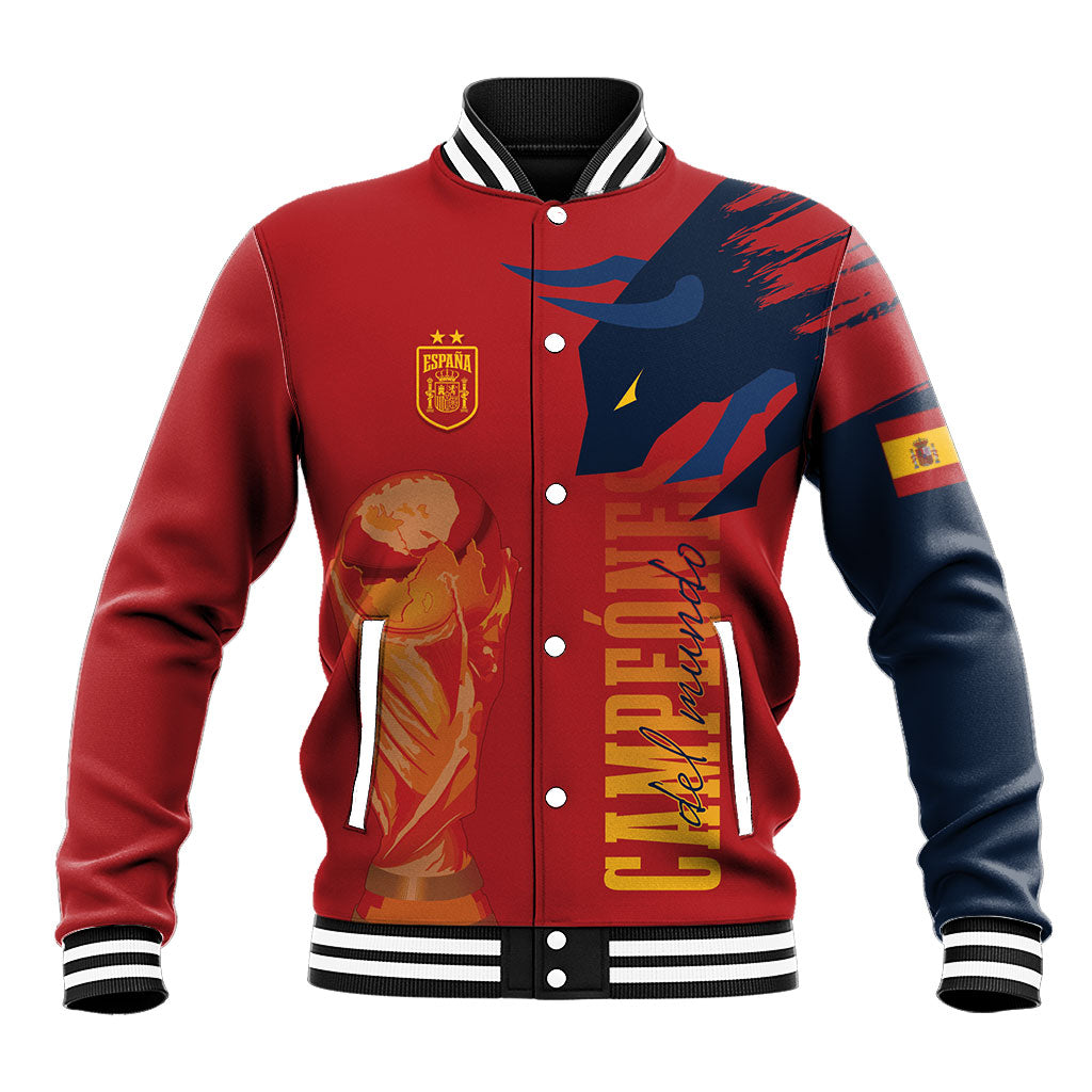 La Furia Roja Espana Custom Baseball Jacket Campeones del Mundo 2026