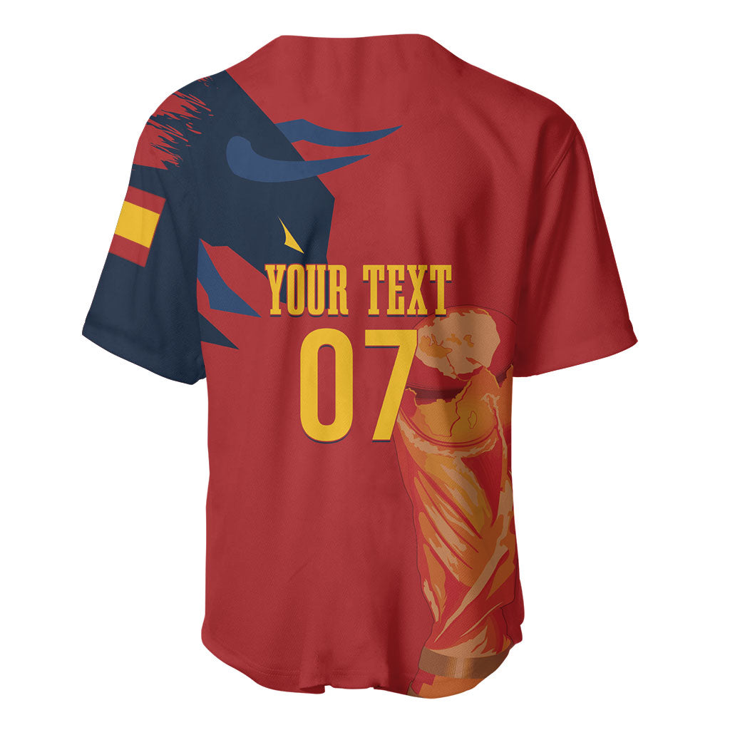 La Furia Roja Espana Custom Baseball Jersey Campeones del Mundo 2026
