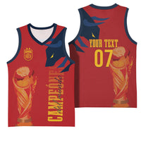La Furia Roja Espana Custom Basketball Jersey Campeones del Mundo 2026