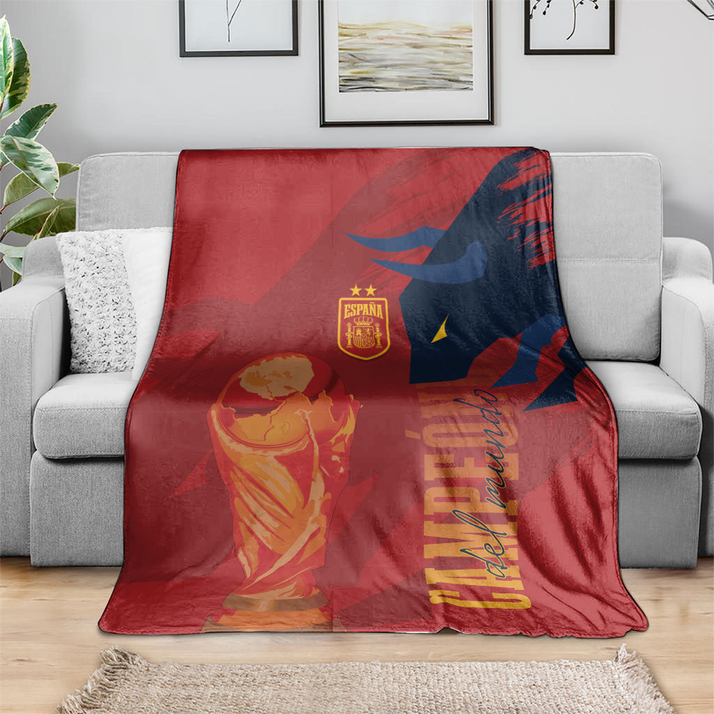 La Furia Roja Espana Blanket Campeones del Mundo 2026