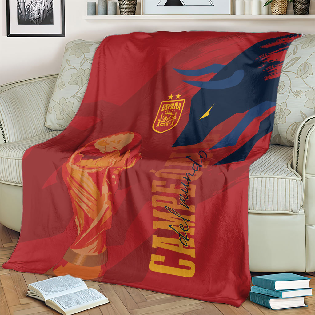 La Furia Roja Espana Blanket Campeones del Mundo 2026