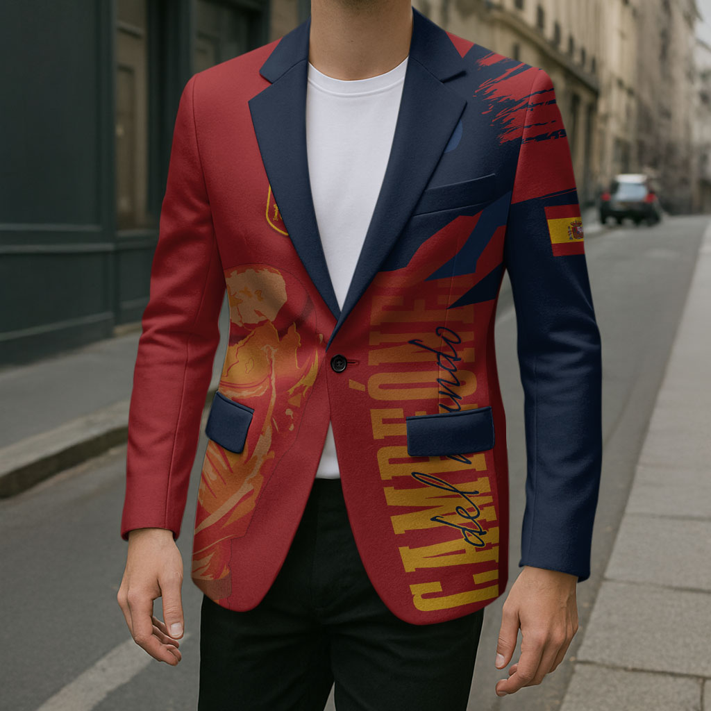 La Furia Roja Espana Custom Blazer Campeones del Mundo 2026