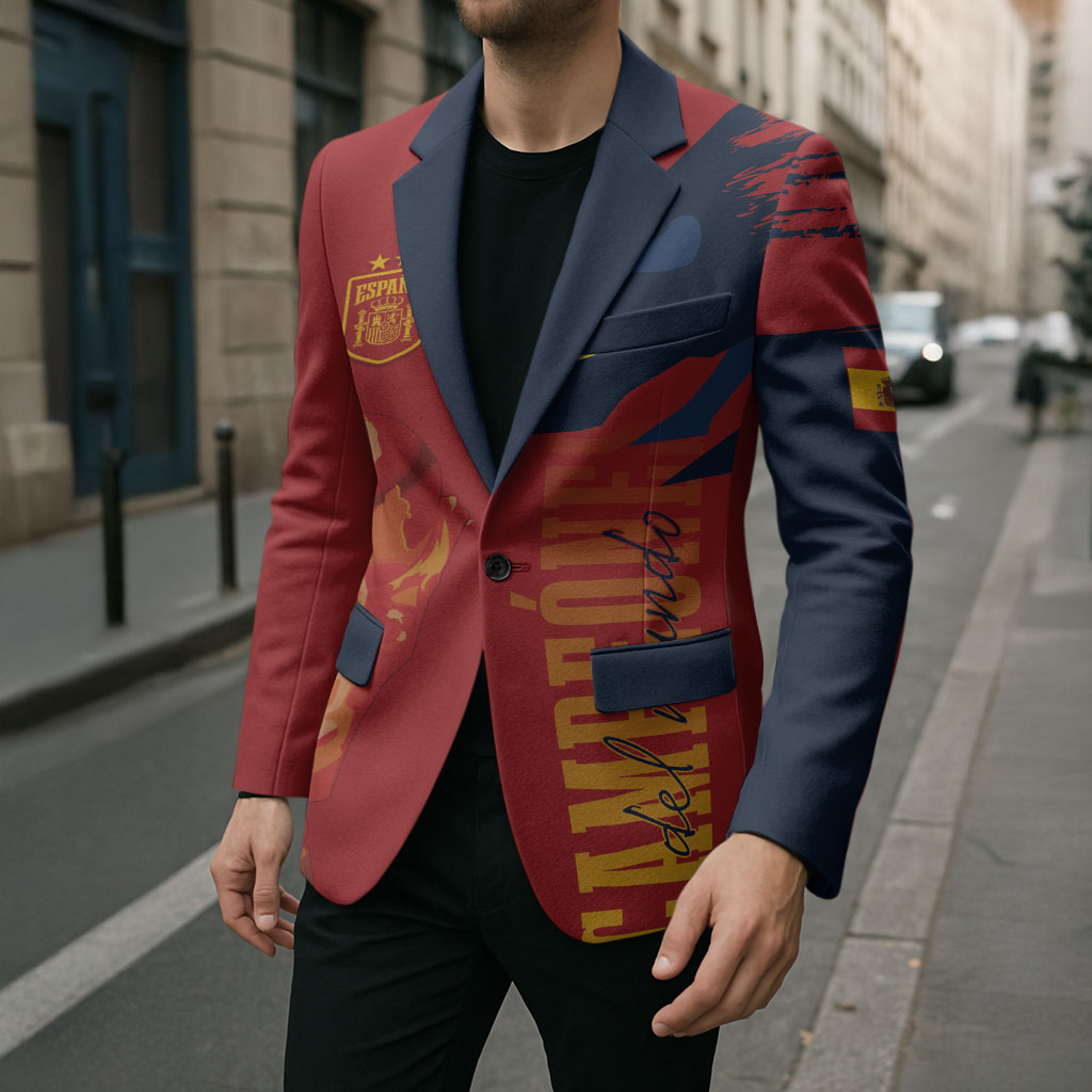 La Furia Roja Espana Custom Blazer Campeones del Mundo 2026