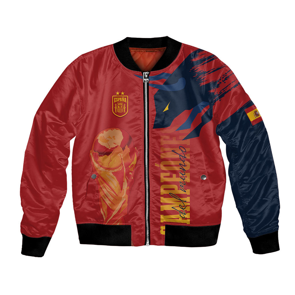 La Furia Roja Espana Custom Bomber Jacket Campeones del Mundo 2026