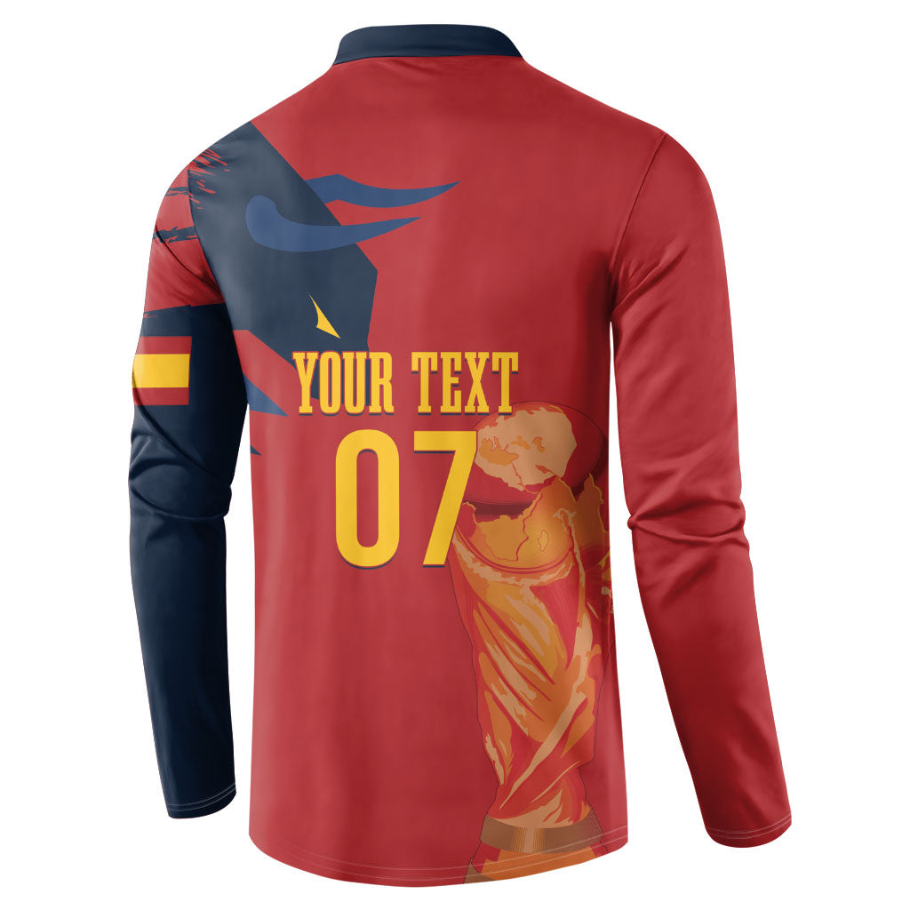 La Furia Roja Espana Custom Button Sweatshirt Campeones del Mundo 2026
