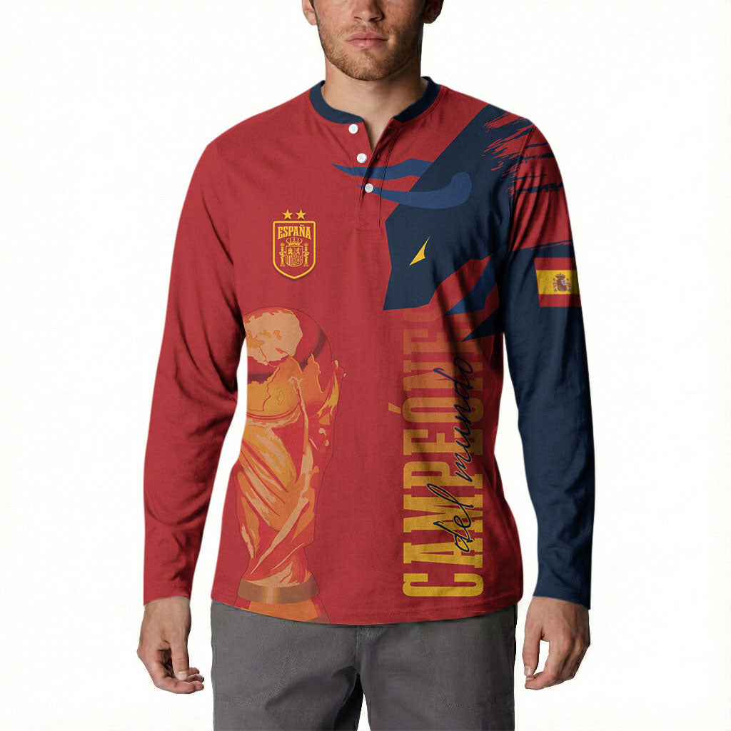 La Furia Roja Espana Custom Button Sweatshirt Campeones del Mundo 2026