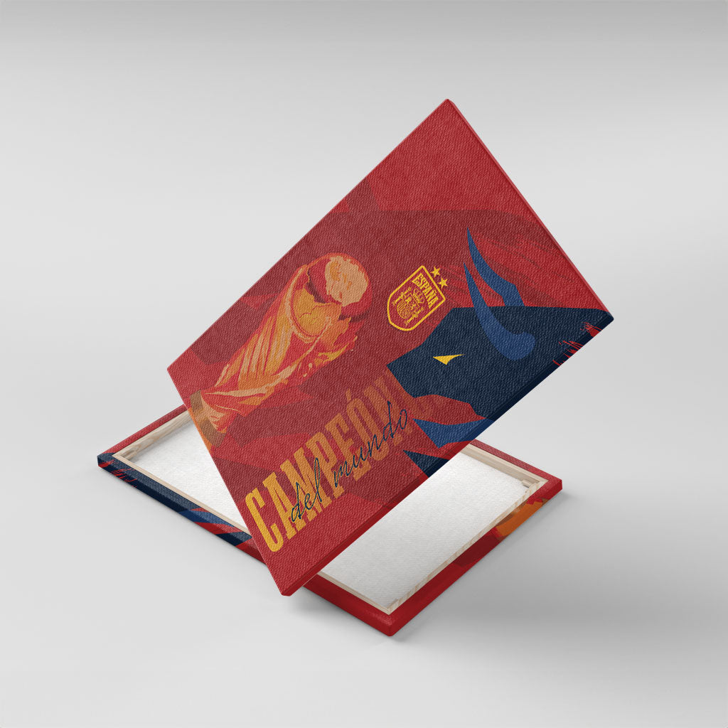 La Furia Roja Espana Canvas Wall Art Campeones del Mundo 2026