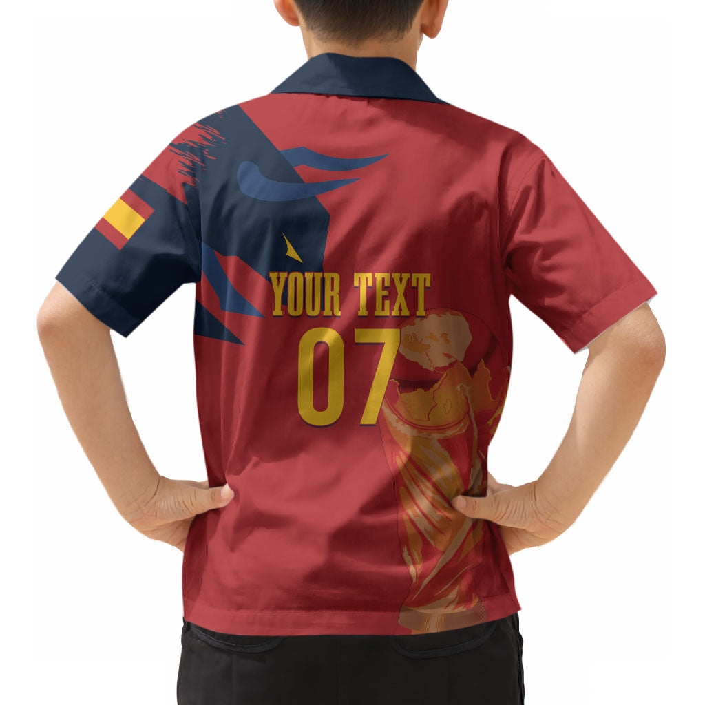 La Furia Roja Espana Custom Kid Hawaiian Shirt Campeones del Mundo 2026