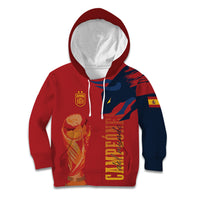 La Furia Roja Espana Custom Kid Hoodie Campeones del Mundo 2026