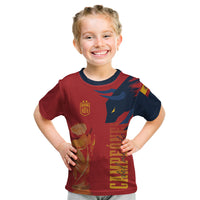 La Furia Roja Espana Custom Kid T Shirt Campeones del Mundo 2026