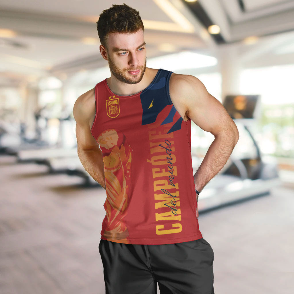 La Furia Roja Espana Custom Men Tank Top Campeones del Mundo 2026