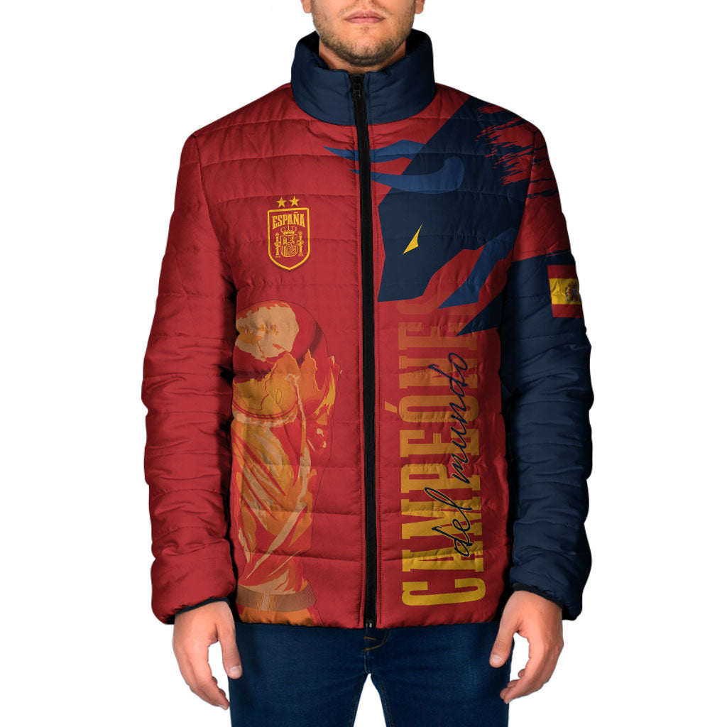 La Furia Roja Espana Custom Padded Jacket Campeones del Mundo 2026