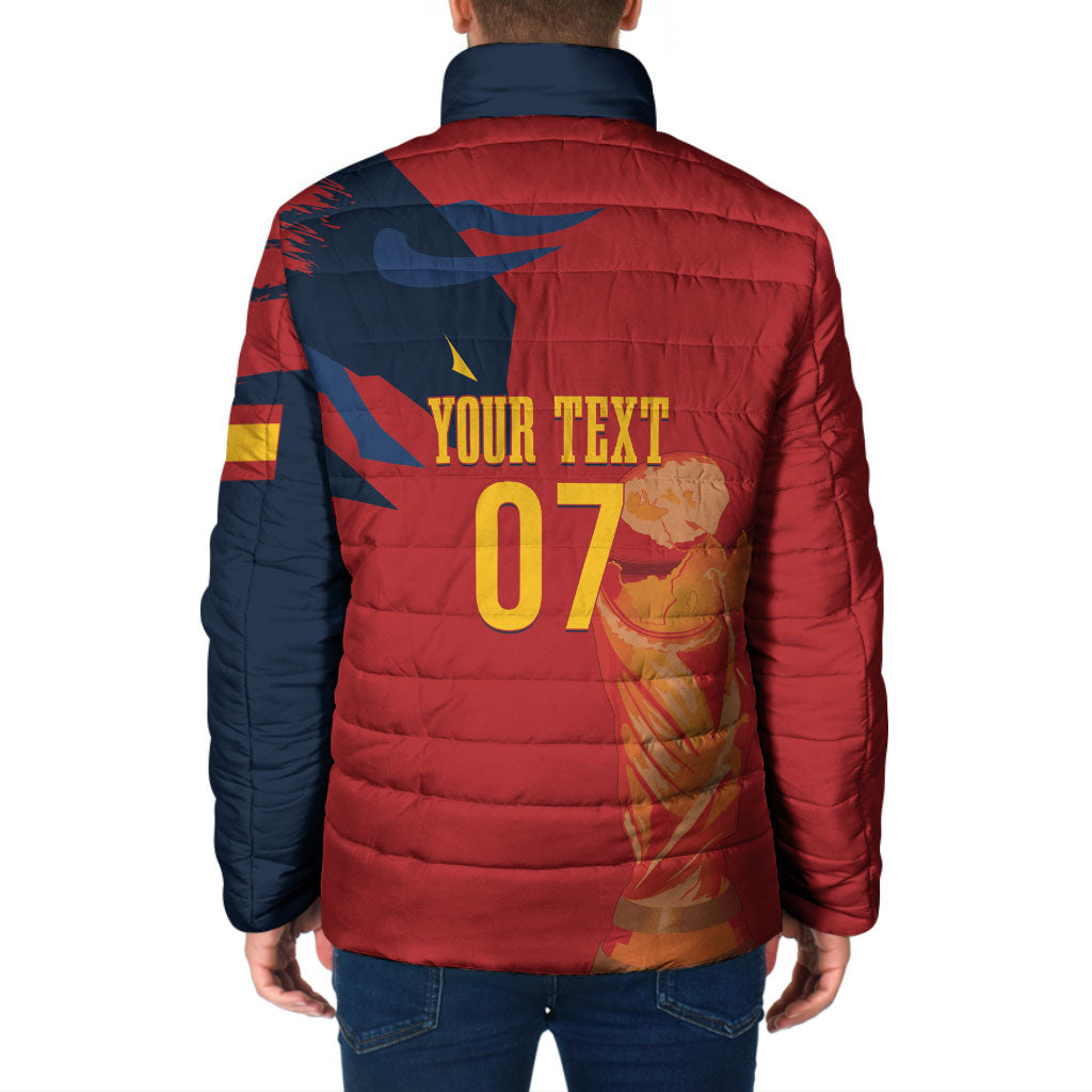 La Furia Roja Espana Custom Padded Jacket Campeones del Mundo 2026