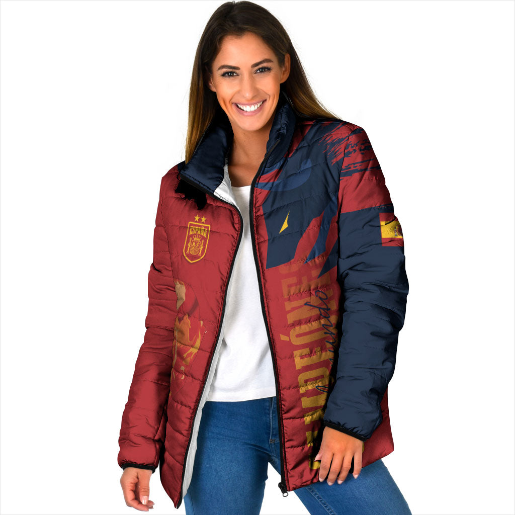La Furia Roja Espana Custom Padded Jacket Campeones del Mundo 2026