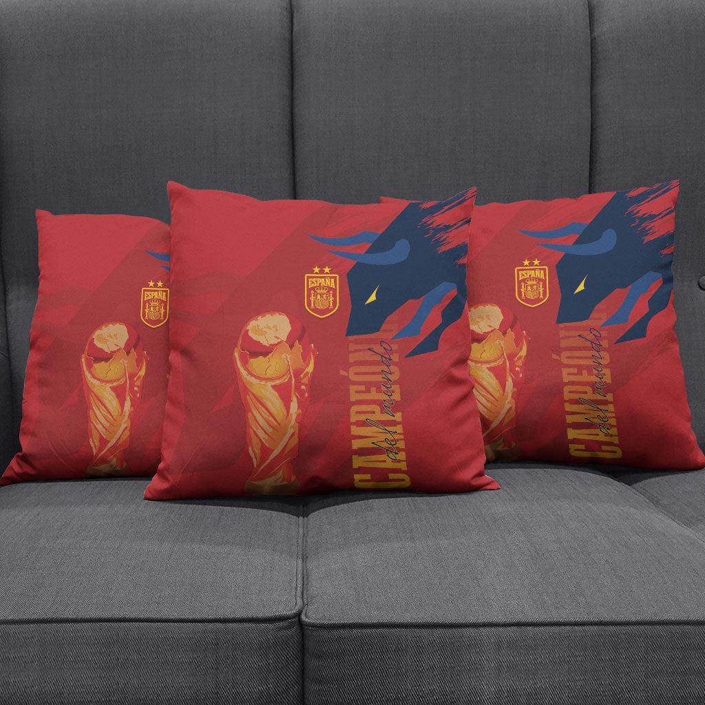 La Furia Roja Espana Pillow Cover Campeones del Mundo 2026