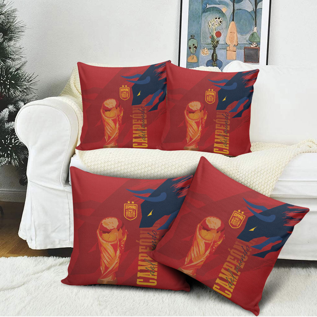 La Furia Roja Espana Pillow Cover Campeones del Mundo 2026