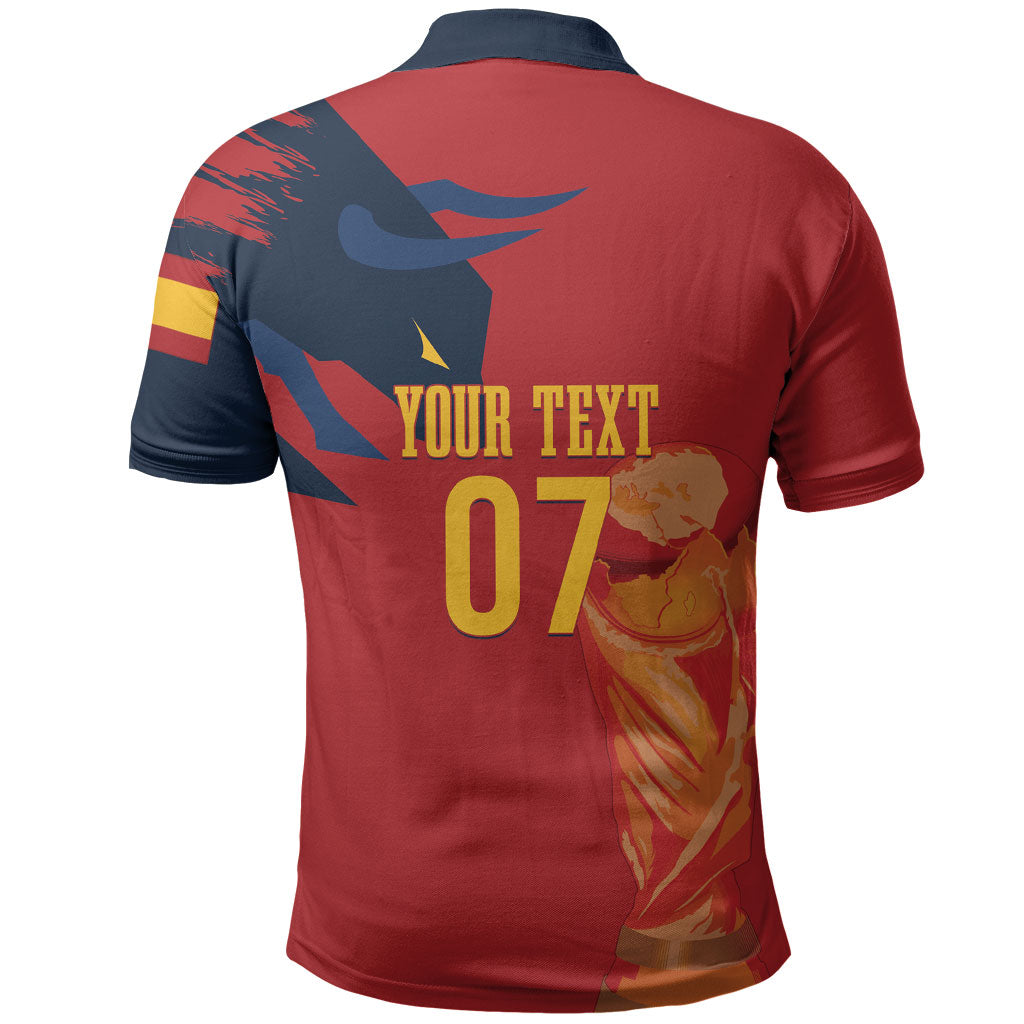 La Furia Roja Espana Custom Polo Shirt Campeones del Mundo 2026