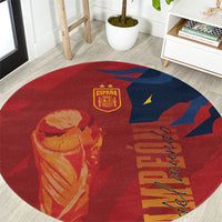 La Furia Roja Espana Round Carpet Campeones del Mundo 2026