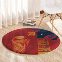 La Furia Roja Espana Round Carpet Campeones del Mundo 2026