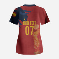 La Furia Roja Espana Custom Scrub Top Campeones del Mundo 2026