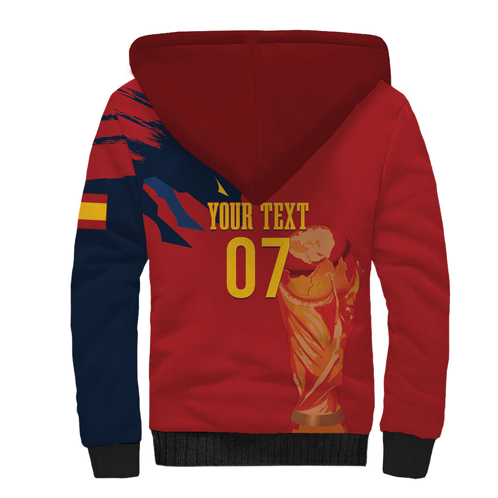 La Furia Roja Espana Custom Sherpa Hoodie Campeones del Mundo 2026