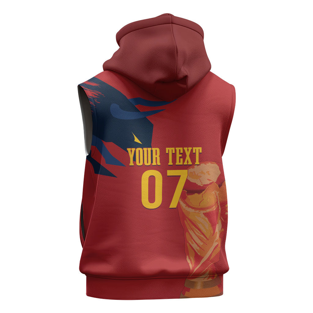 La Furia Roja Espana Custom Sleeveless Hoodie Campeones del Mundo 2026