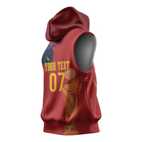 La Furia Roja Espana Custom Sleeveless Hoodie Campeones del Mundo 2026