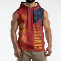 La Furia Roja Espana Custom Sleeveless Hoodie Campeones del Mundo 2026