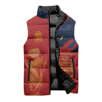 La Furia Roja Espana Custom Sleeveless Puffer Jacket Campeones del Mundo 2026