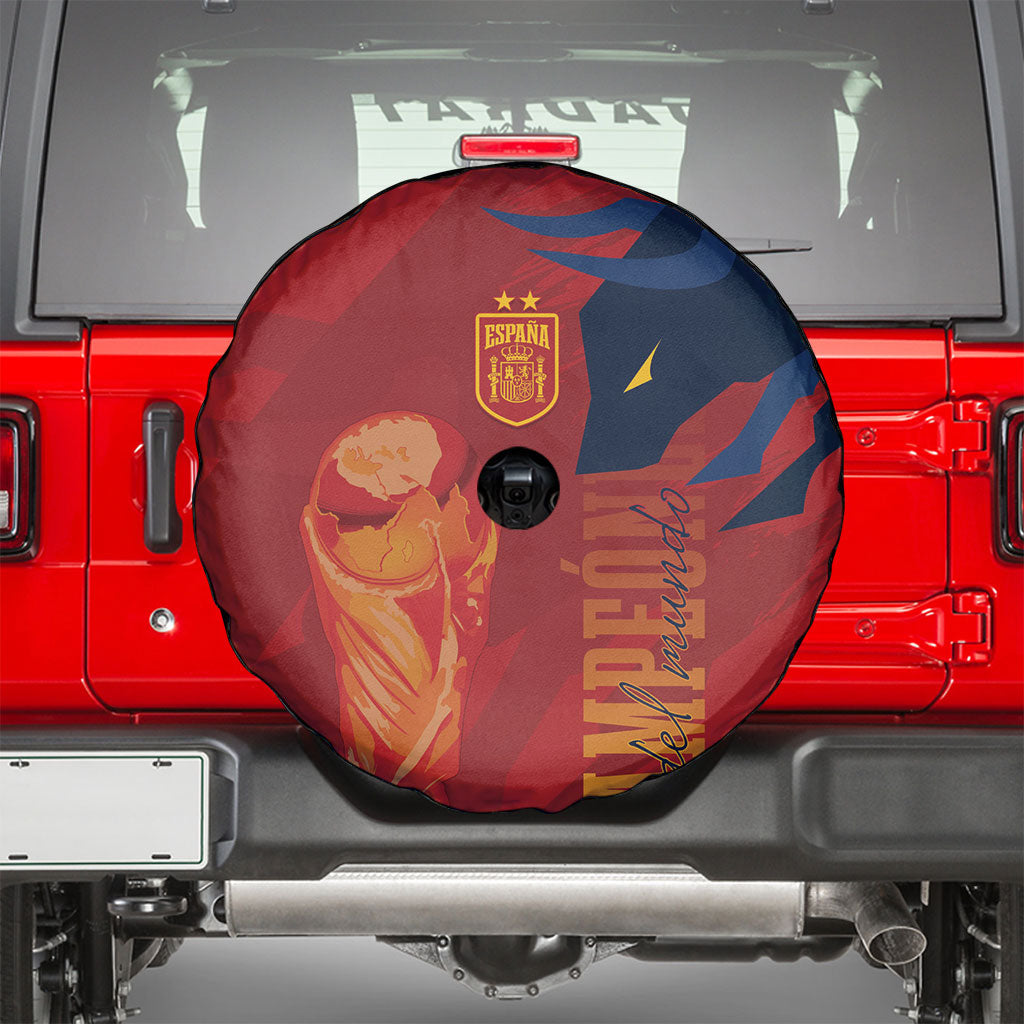 La Furia Roja Espana Spare Tire Cover Campeones del Mundo 2026
