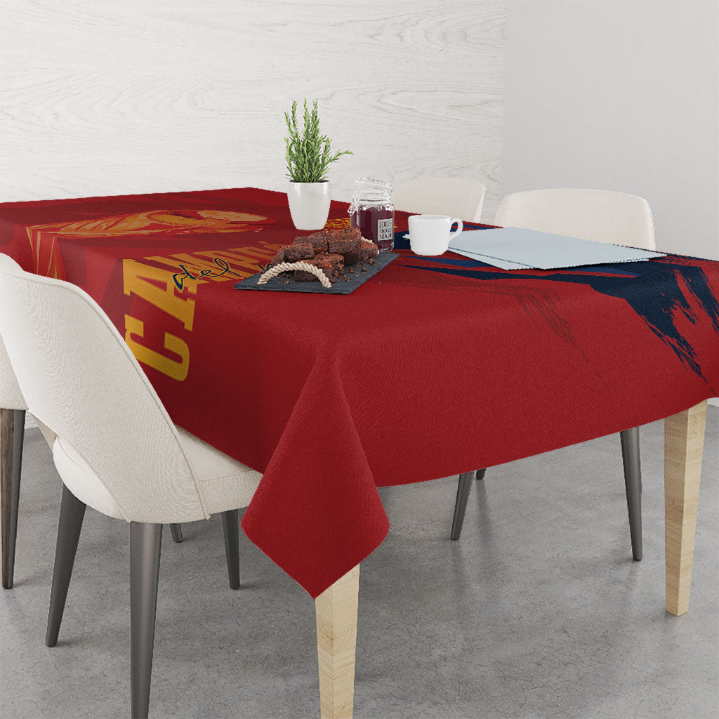 La Furia Roja Espana Tablecloth Campeones del Mundo 2026