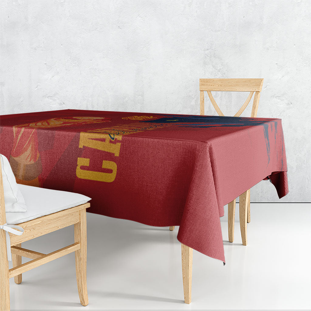 La Furia Roja Espana Tablecloth Campeones del Mundo 2026