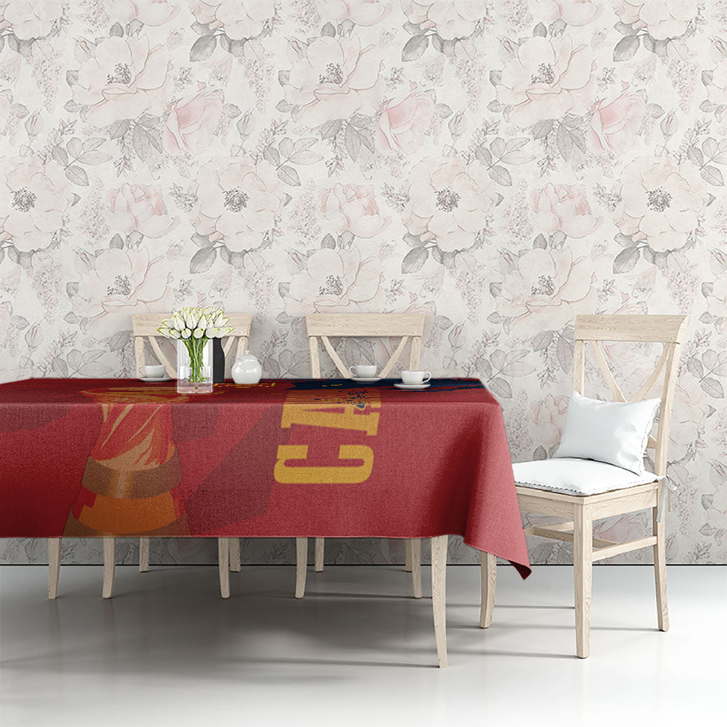 La Furia Roja Espana Tablecloth Campeones del Mundo 2026