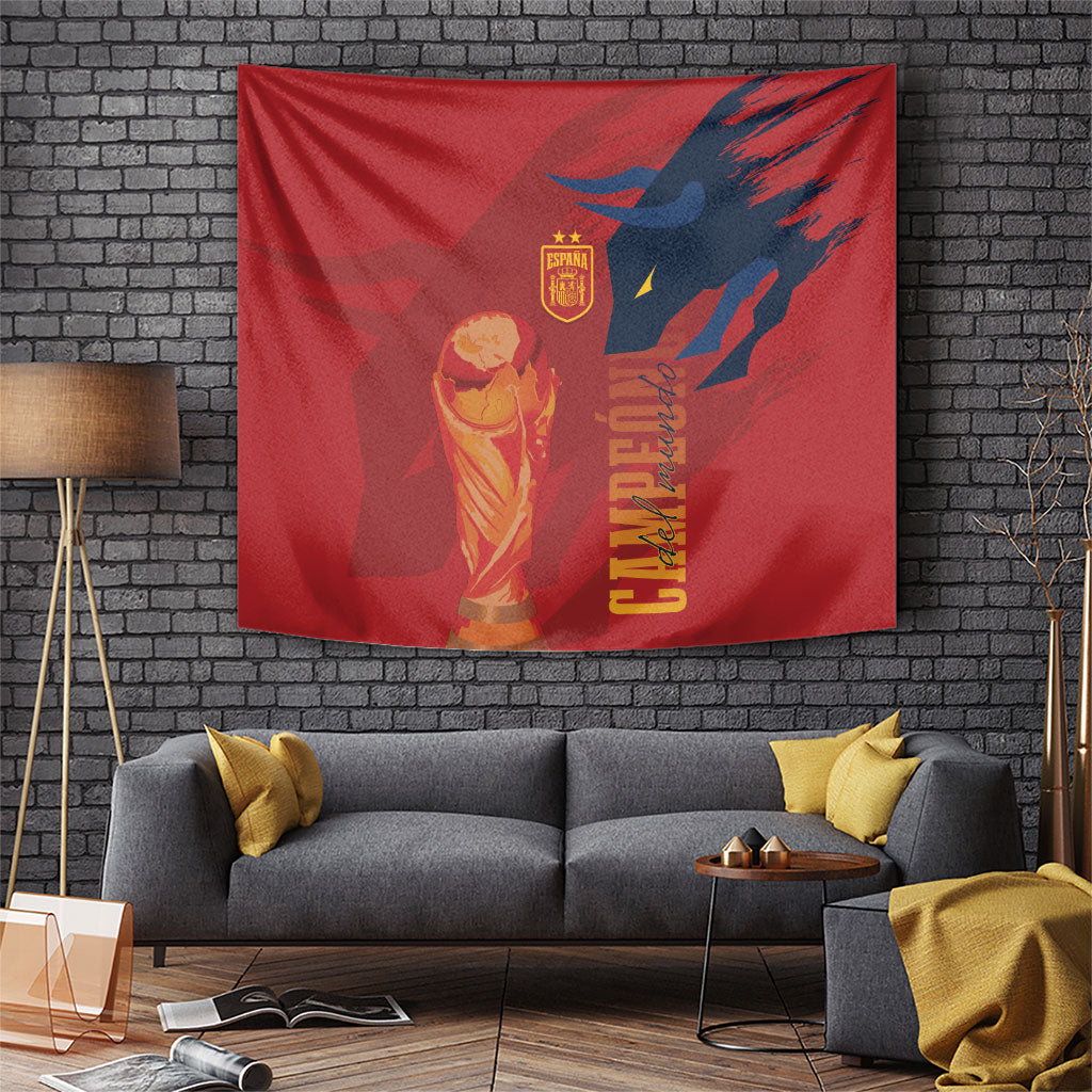 La Furia Roja Espana Tapestry Campeones del Mundo 2026