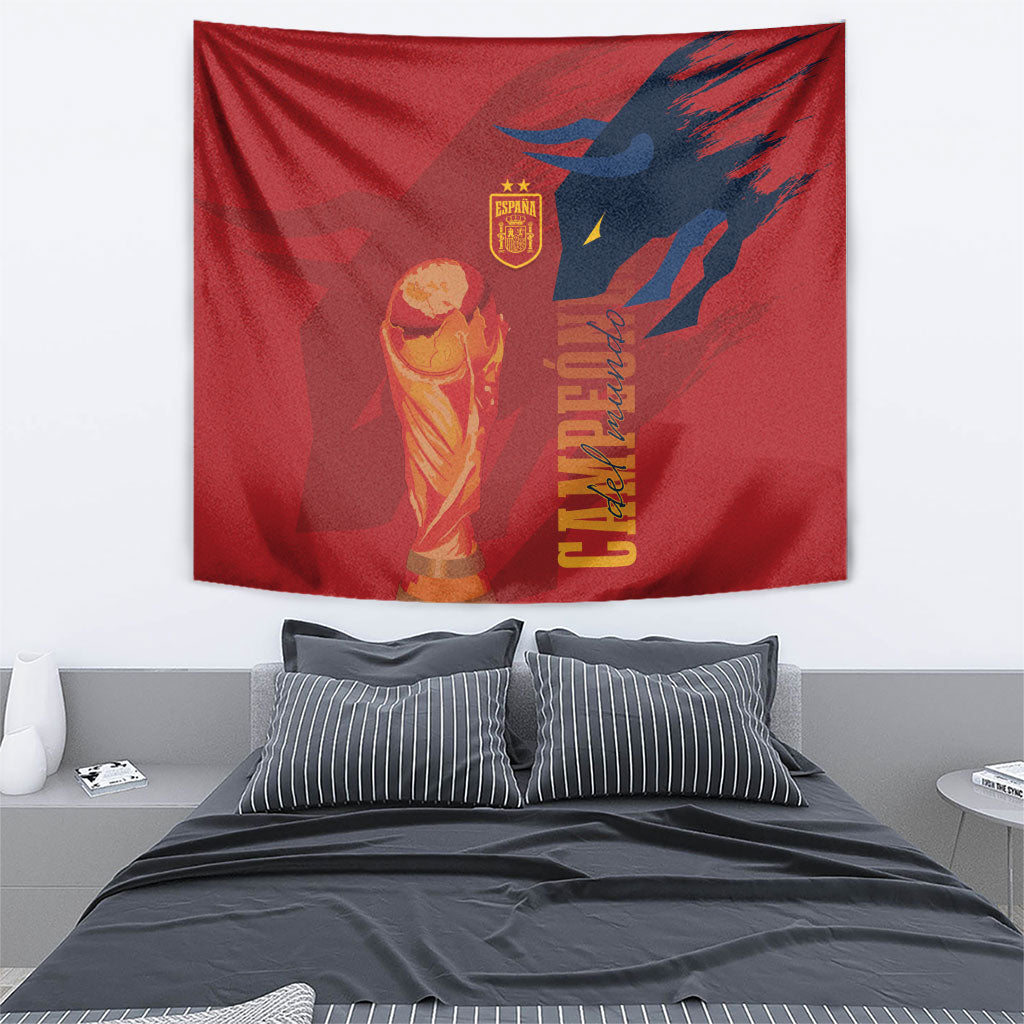 La Furia Roja Espana Tapestry Campeones del Mundo 2026