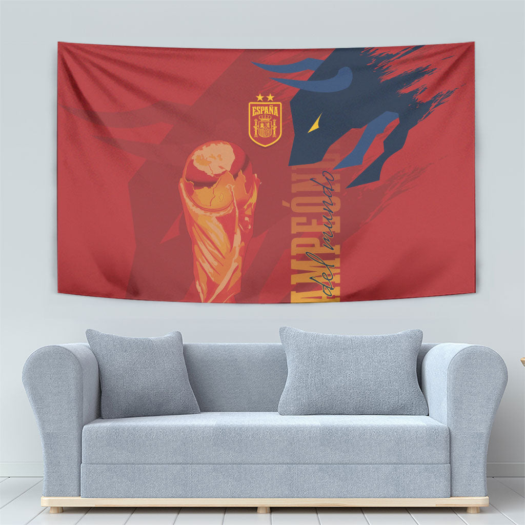 La Furia Roja Espana Tapestry Campeones del Mundo 2026