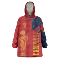 La Furia Roja Espana Custom Wearable Blanket Hoodie Campeones del Mundo 2026