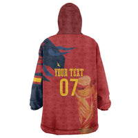 La Furia Roja Espana Custom Wearable Blanket Hoodie Campeones del Mundo 2026