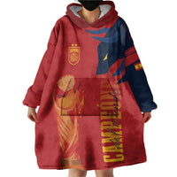 La Furia Roja Espana Custom Wearable Blanket Hoodie Campeones del Mundo 2026