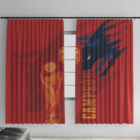 La Furia Roja Espana Window Curtain Campeones del Mundo 2026