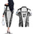 Personalised Fiji Rugby Couples Matching Off The Shoulder Long Sleeve Dress and Hawaiian Shirt 2023 World Cup History Makers - White Ver LT7 - Wonder Print Shop