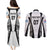 Personalised Fiji Rugby Couples Matching Puletasi Dress and Long Sleeve Button Shirts 2023 World Cup History Makers - White Ver LT7 - Wonder Print Shop