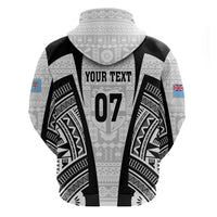 Personalised Fiji Rugby Hoodie 2023 World Cup History Makers - White Ver - Wonder Print Shop