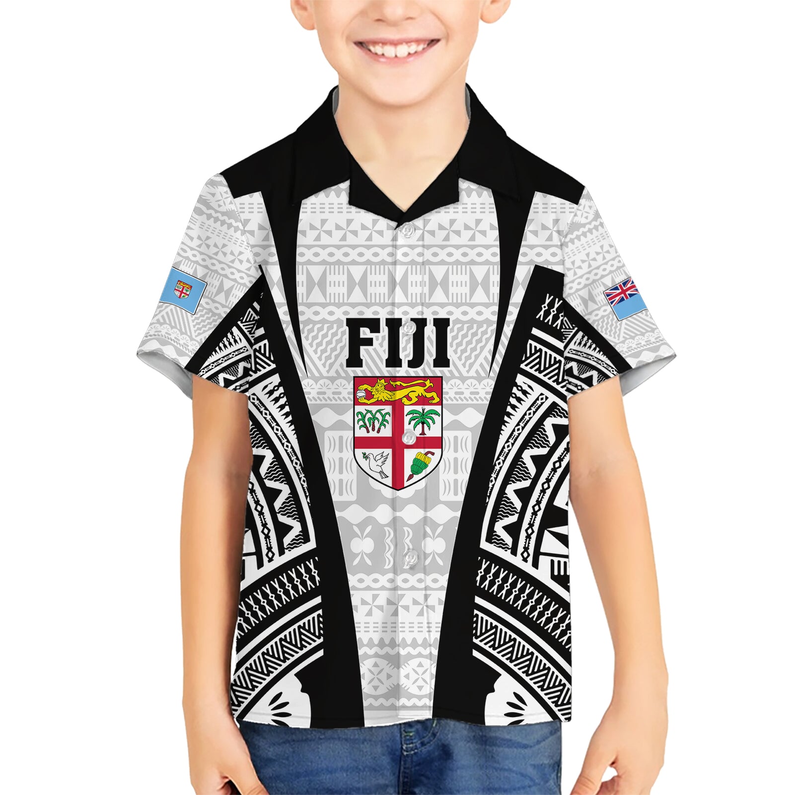 personalised-fiji-rugby-kid-hawaiian-shirt-2023-world-cup-history-makers-white-ver