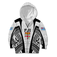 Personalised Fiji Rugby Kid Hoodie 2023 World Cup History Makers - White Ver - Wonder Print Shop