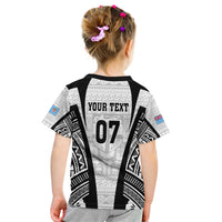 Personalised Fiji Rugby Kid T Shirt 2023 World Cup History Makers - White Ver - Wonder Print Shop