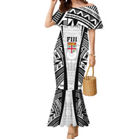 Personalised Fiji Rugby Mermaid Dress 2023 World Cup History Makers - White Ver - Wonder Print Shop