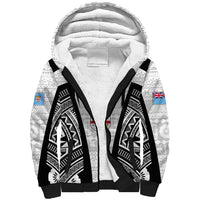 Personalised Fiji Rugby Sherpa Hoodie 2023 World Cup History Makers - White Ver - Wonder Print Shop