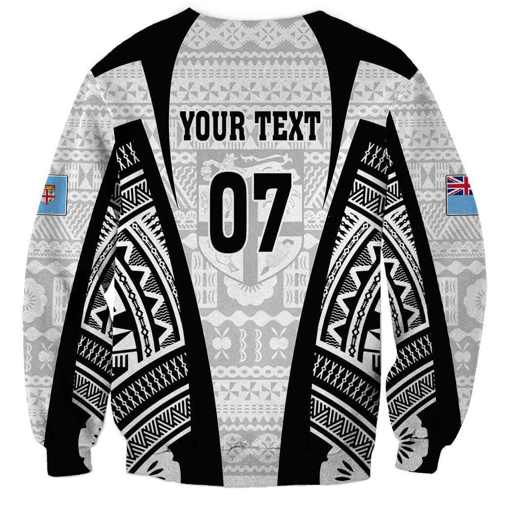 Personalised Fiji Rugby Sweatshirt 2023 World Cup History Makers - White Ver - Wonder Print Shop